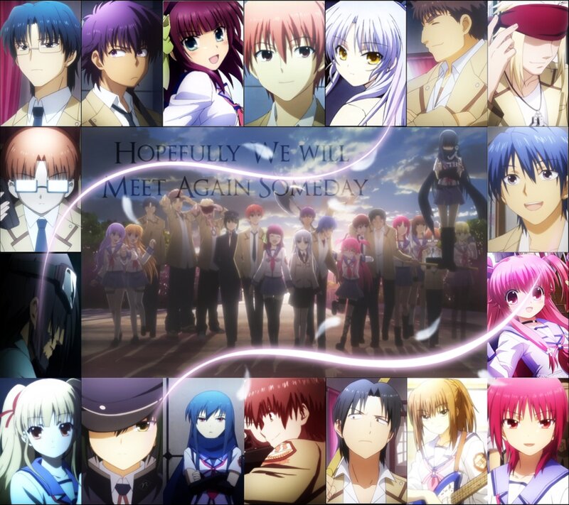 Anime Character Collage — Blue, Sentimental