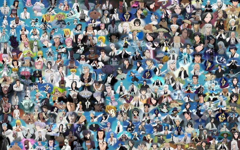 Anime Character Collage — Blue