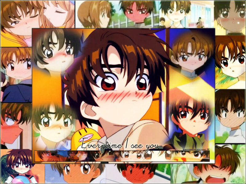 Anime Character Collage — Brown, Cheerful
