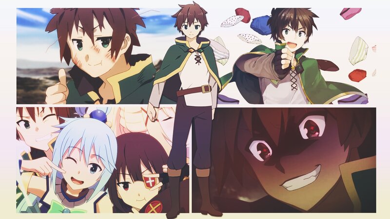 Anime Character Collage — Green, Adventurous