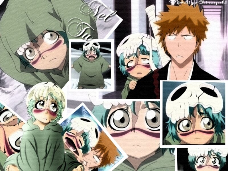 Anime Character Collage — Green, Dramatic, Manga