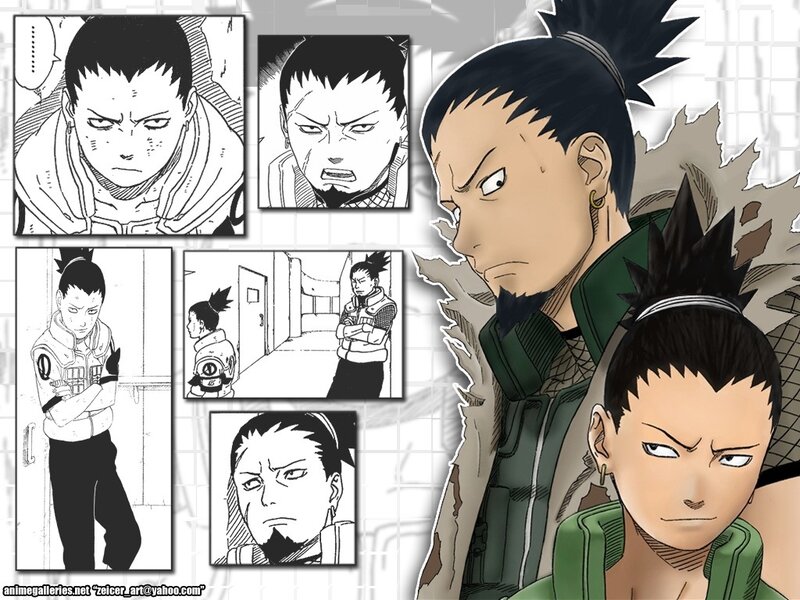 Anime Character Collage — Green, Serious
