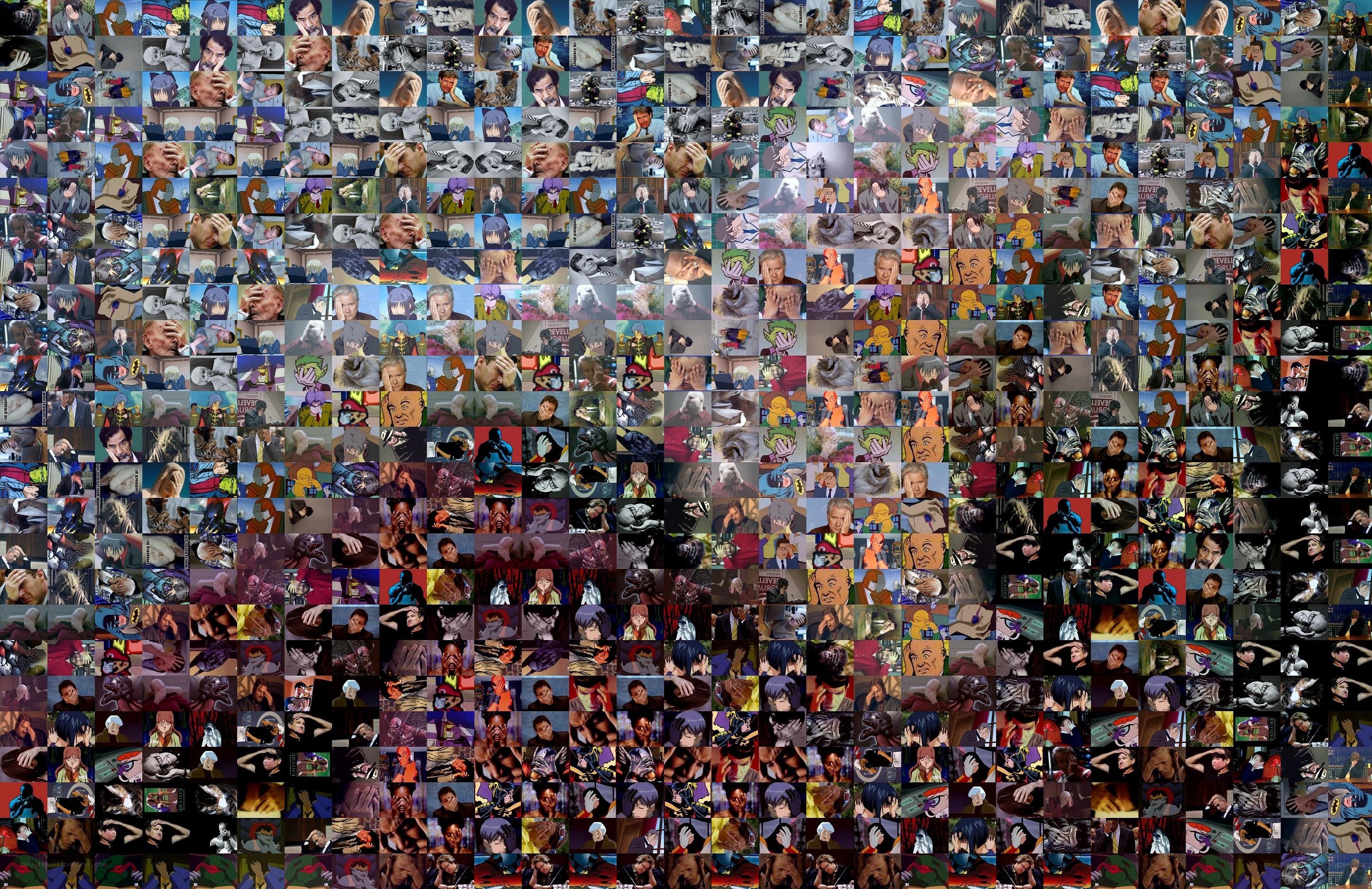 Anime character collage mosaic