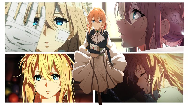 Anime Character Collage — Orange, Dramatic, Characters