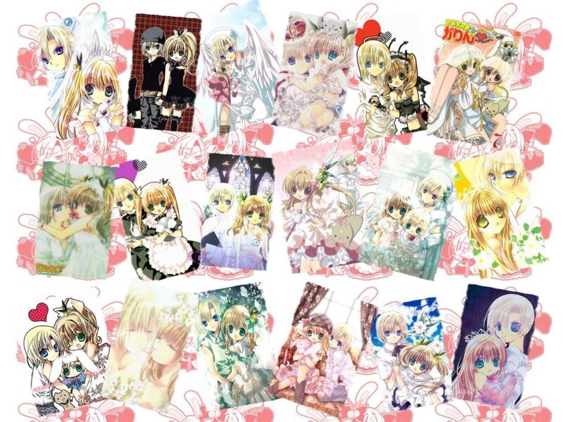 Anime Character Collage — Pink, Cute