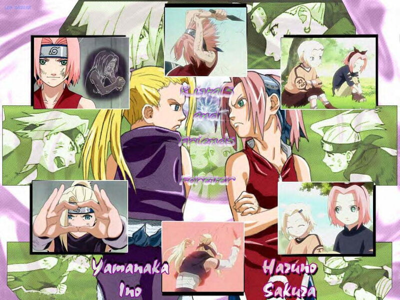 Anime Character Collage — Pink, Dramatic