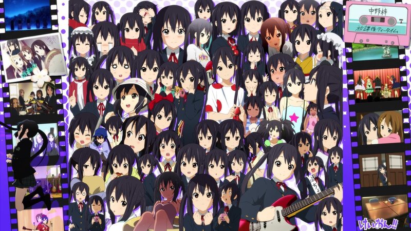 Anime Character Collage — Purple, Busy