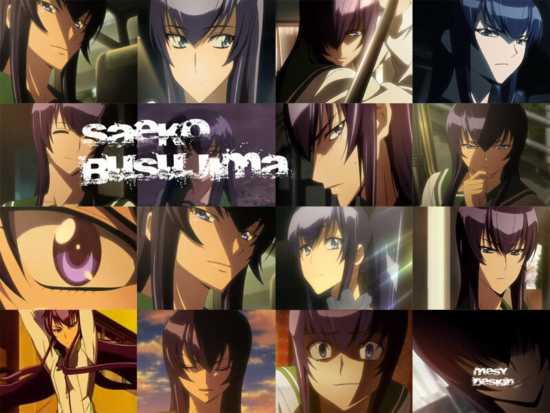 Anime Character Collage — Purple, Dramatic