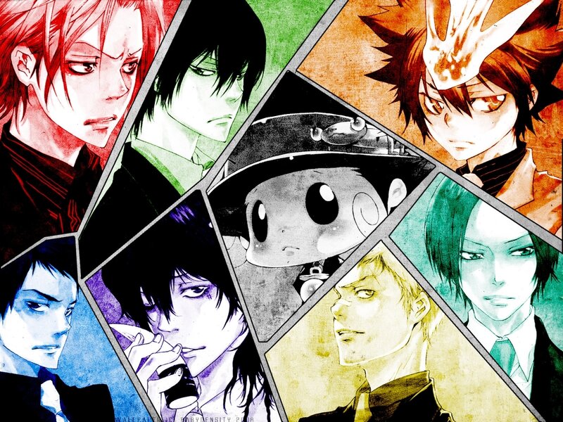 Anime Character Collage — Red, Dramatic