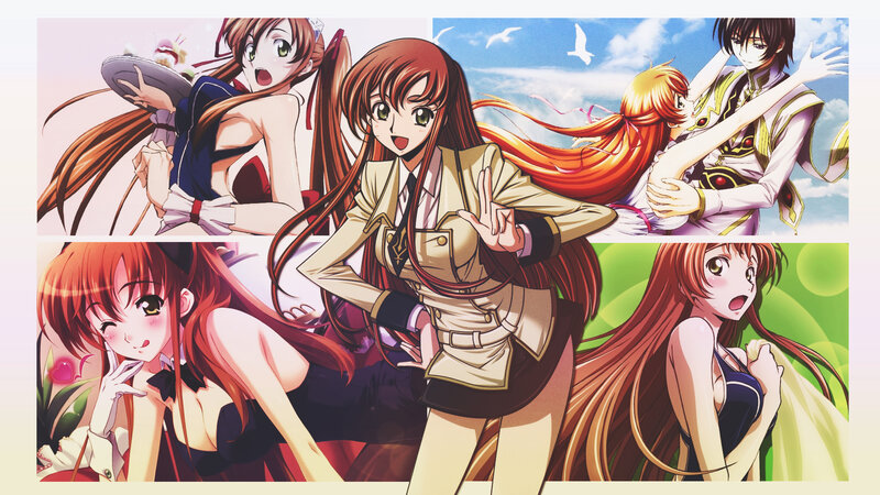 Anime Character Collage — Red, Dynamic