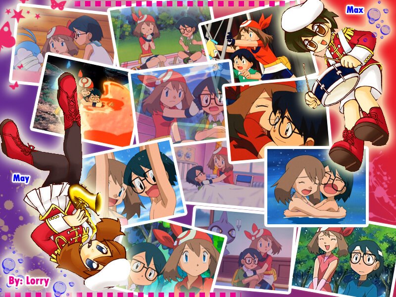Anime Character Collage — Red, Playful