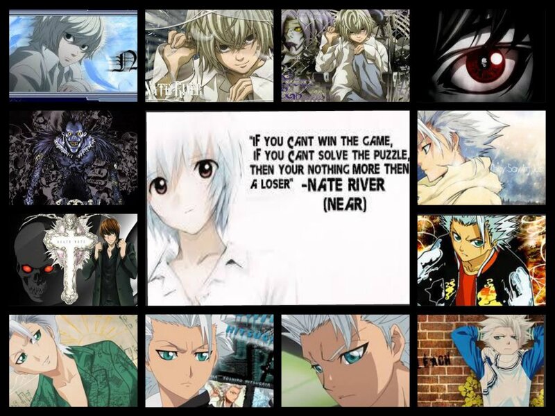 Anime Character Collage — White, Dramatic, Manga, Character Portraits
