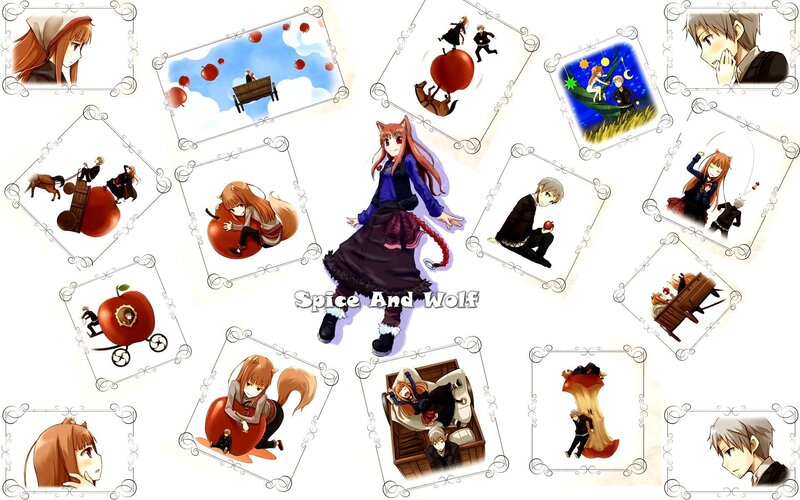 Anime Character Collage — White, Whimsical