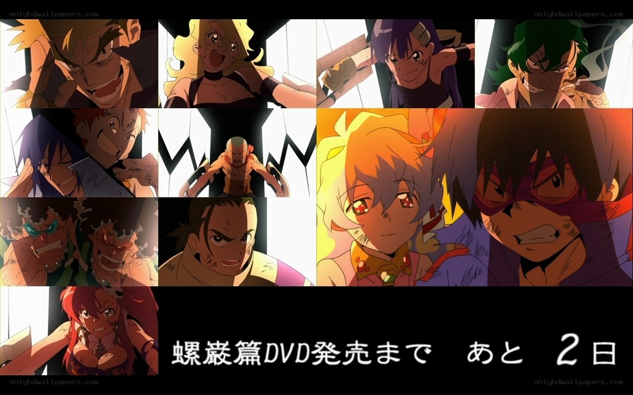 Anime character collage with countdown