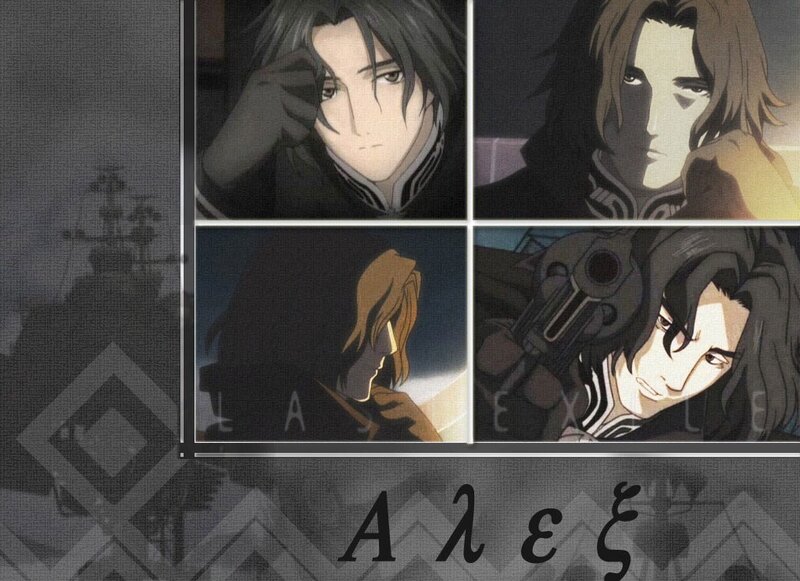 Anime character collage with name