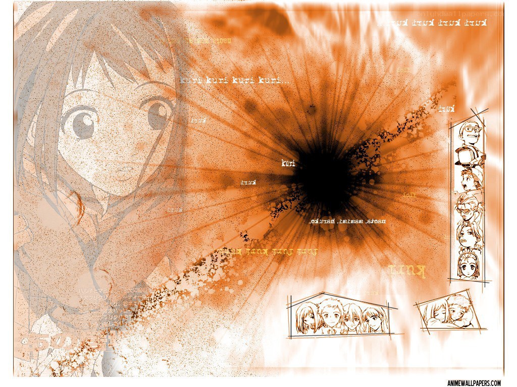 anime character collage with orange filter