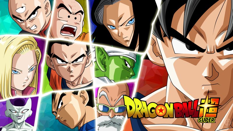Anime Character Collage — Yellow, Dramatic, Characters, Logo