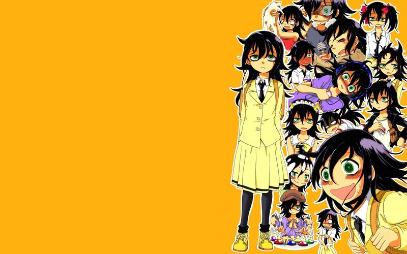 Anime Character Collage — Yellow, Playful
