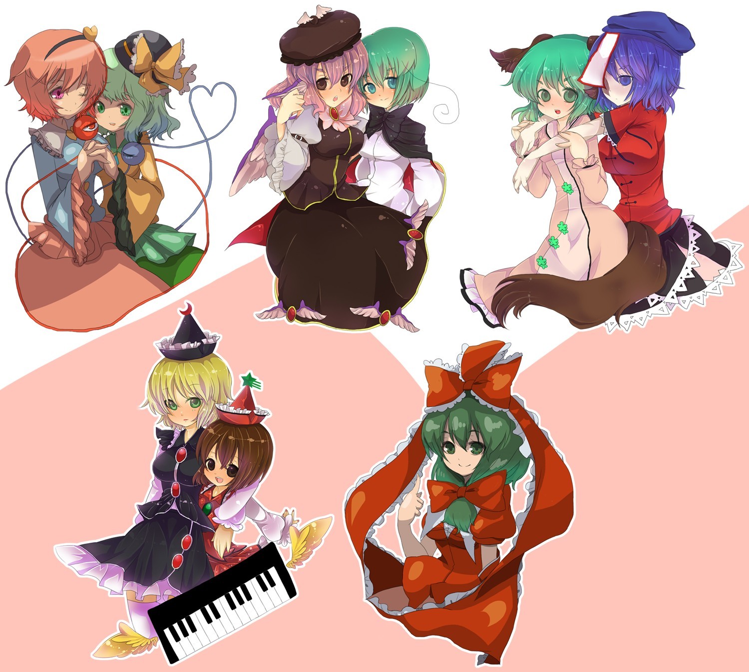 Anime character collages