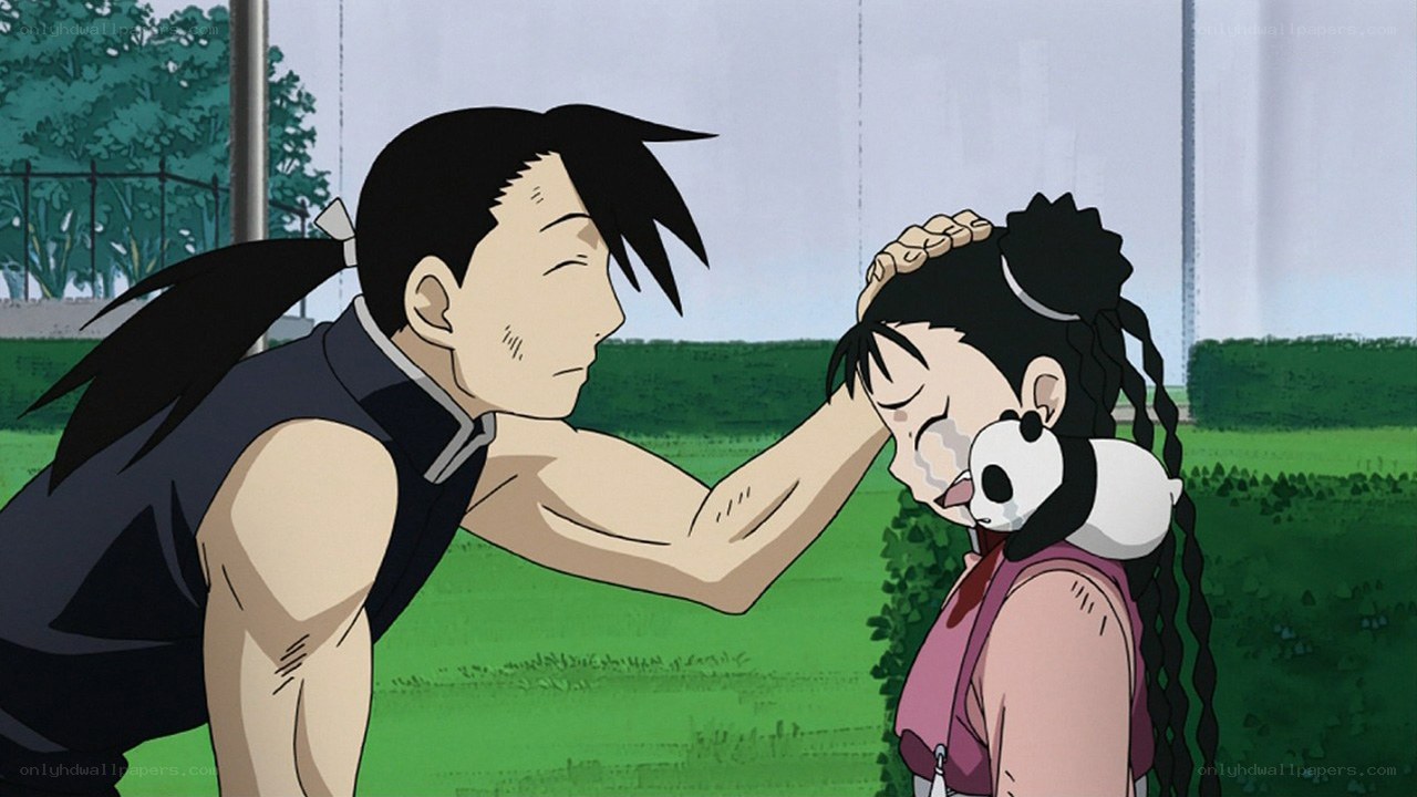 anime character comforting child