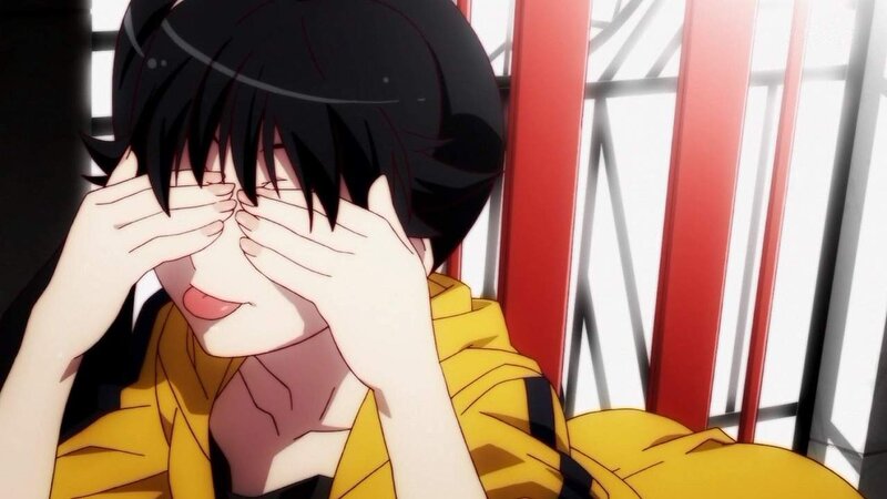 anime character covering eyes