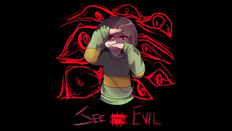 Anime Character Covering Face — Black, Dramatic, Digital Art