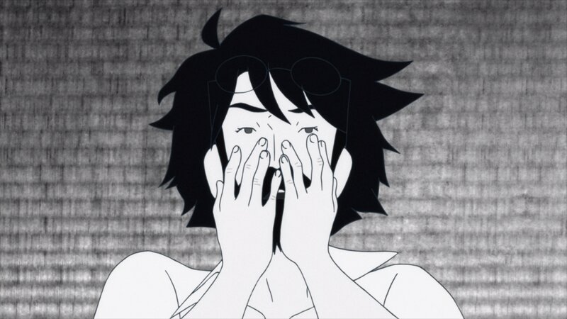 Anime Character Covering Face — Black, Dramatic, Hands