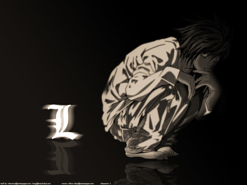 Anime Character Crouching — Black