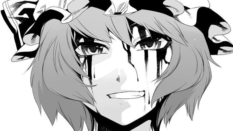 Anime Character Crying — Black, Dramatic, Manga, Tears, Eyes