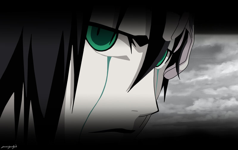 Anime Character Crying — Black, Dramatic, Night, Tear