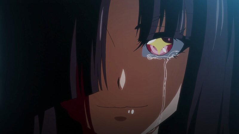 Anime Character Crying — Black, Dramatic, Night