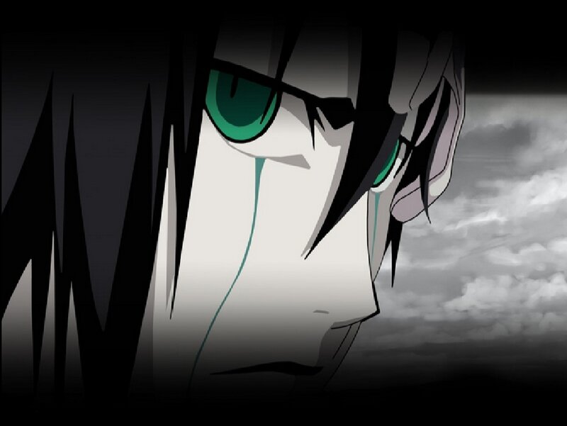 Anime Character Crying — Black, Dramatic