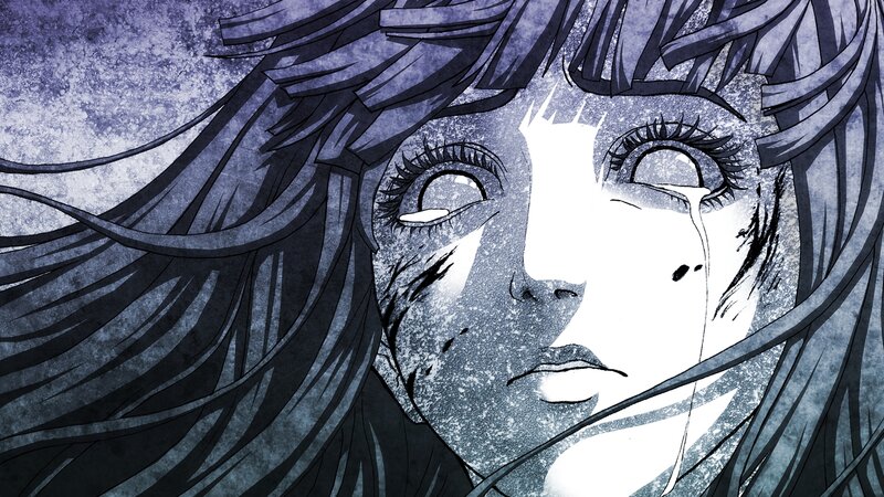 Anime Character Crying — Blue, Dramatic, Manga