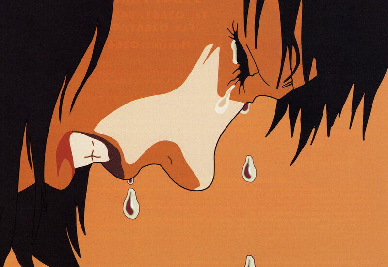 Anime Character Crying — Orange, Dramatic, Manga