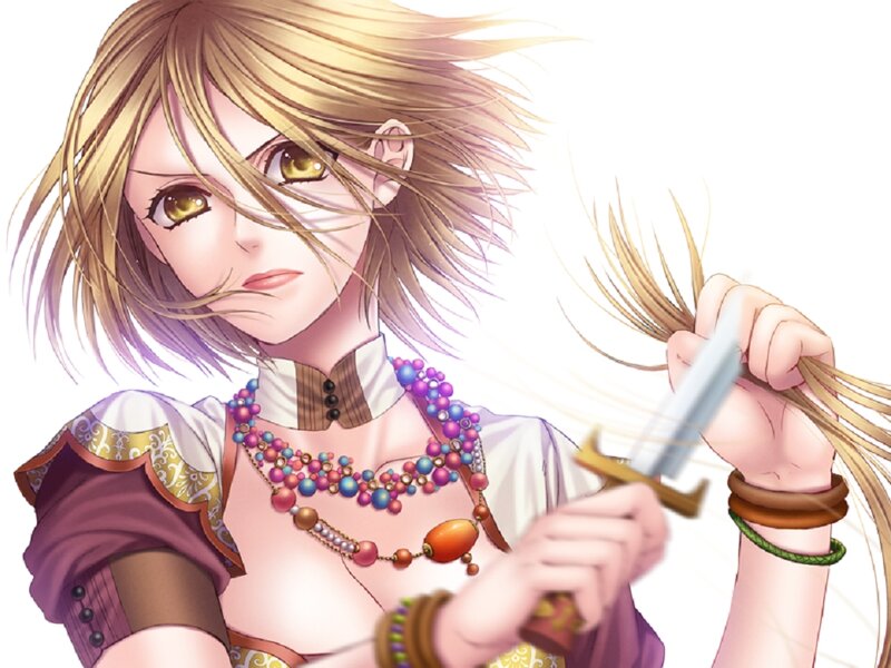 Anime Character Cutting Hair