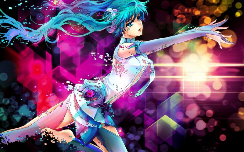 Anime Character Dancing — Blue, Dynamic, Energetic