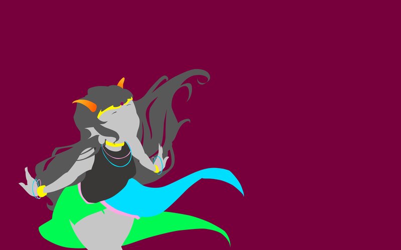 Anime Character Dancing — Purple, Dynamic, Digital Art