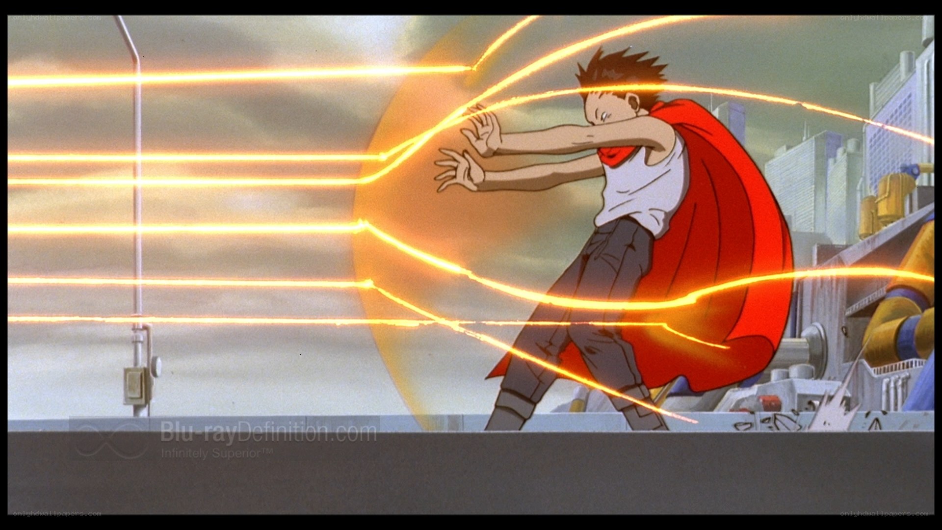anime character deflecting energy beams
