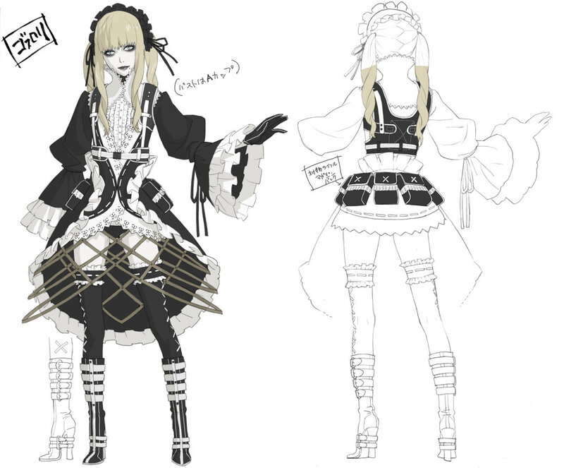 Anime Character Design — Black, Dramatic