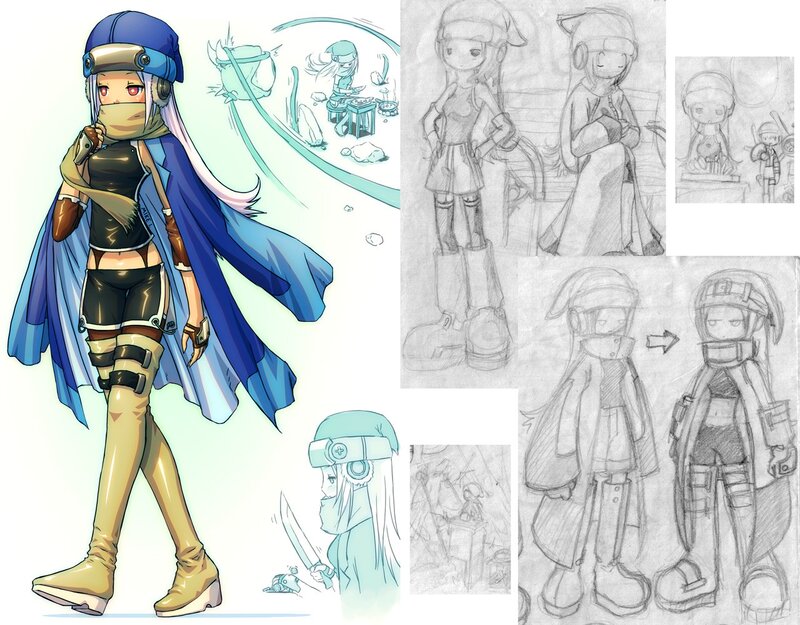Anime Character Design — Blue, Neutral