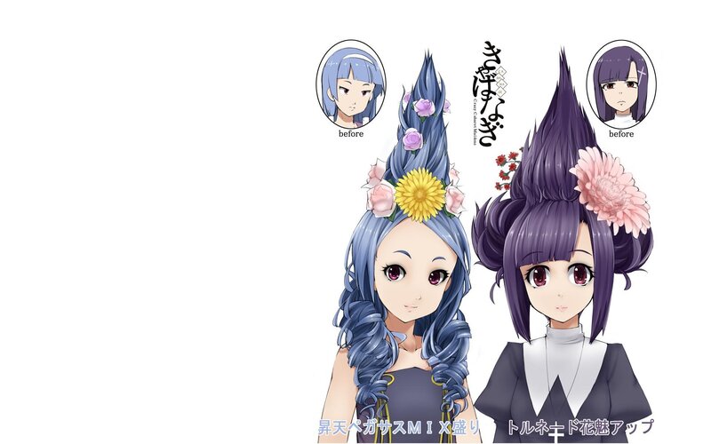 Anime character design comparison