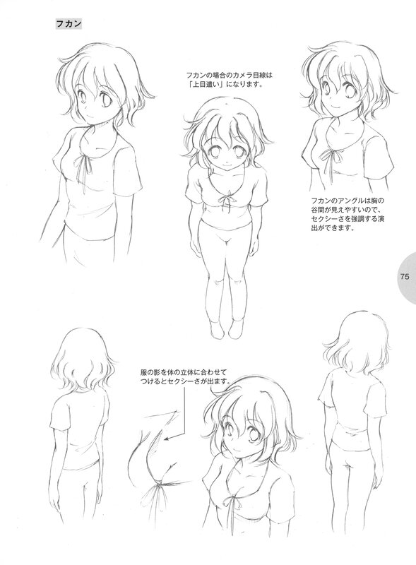 Anime Character Design Sheet — Black, Neutral, Manga