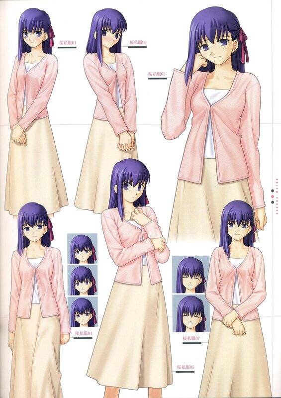 Anime Character Design Sheet — Purple