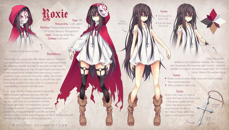 Anime Character Design Sheet — White