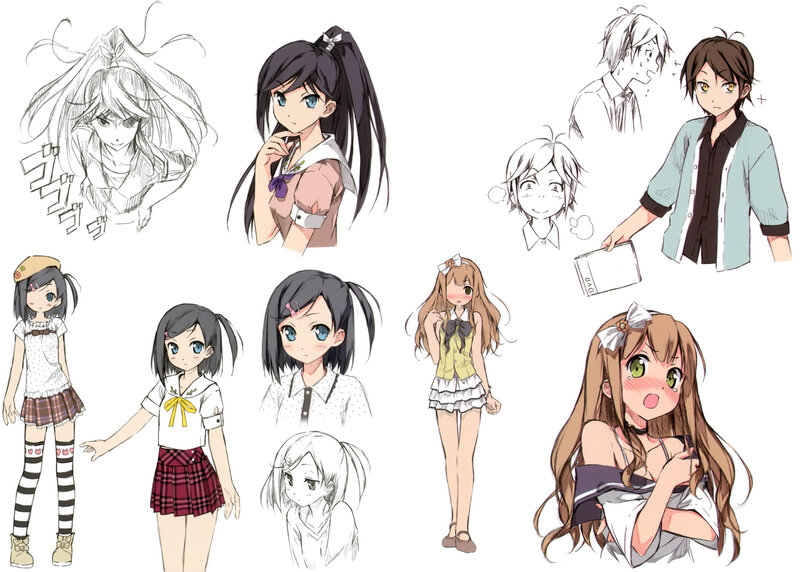 Anime Character Designs — White