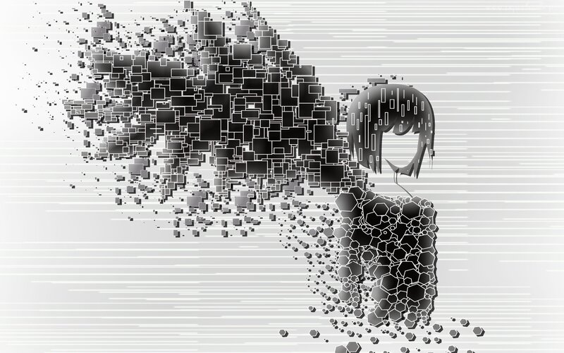 Anime Character Disintegrating