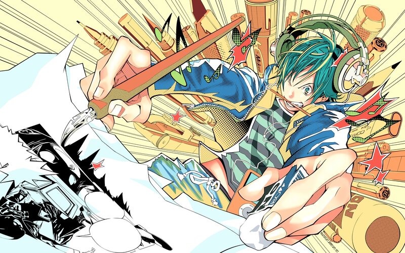 Anime Character Drawing — Blue
