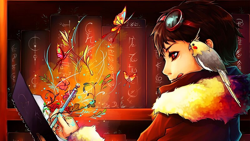 Anime Character Drawing — Red