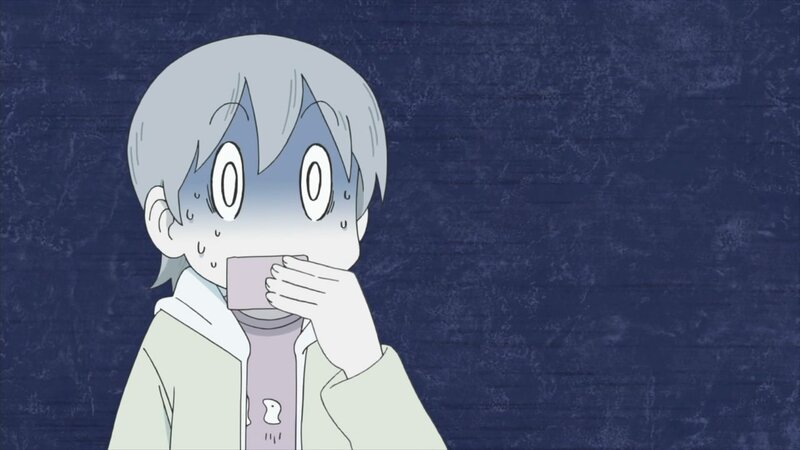 anime character drinking tea