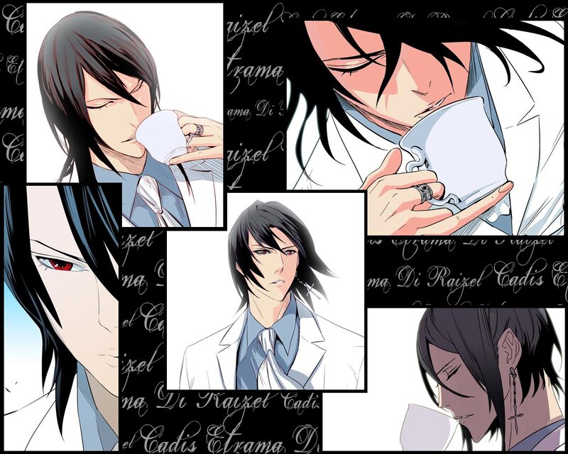 Anime Character Drinking Tea — Black